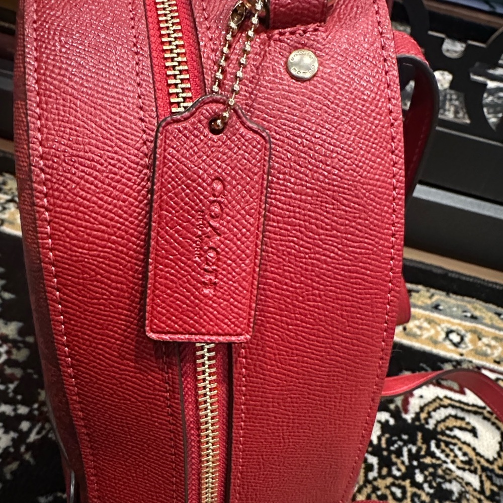 Coach Signature Red Backpack - Picture 3 of 6
